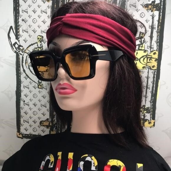 New Authentic Tom Ford Esme FT1157 01E Black Yellow TF1157 main image 3